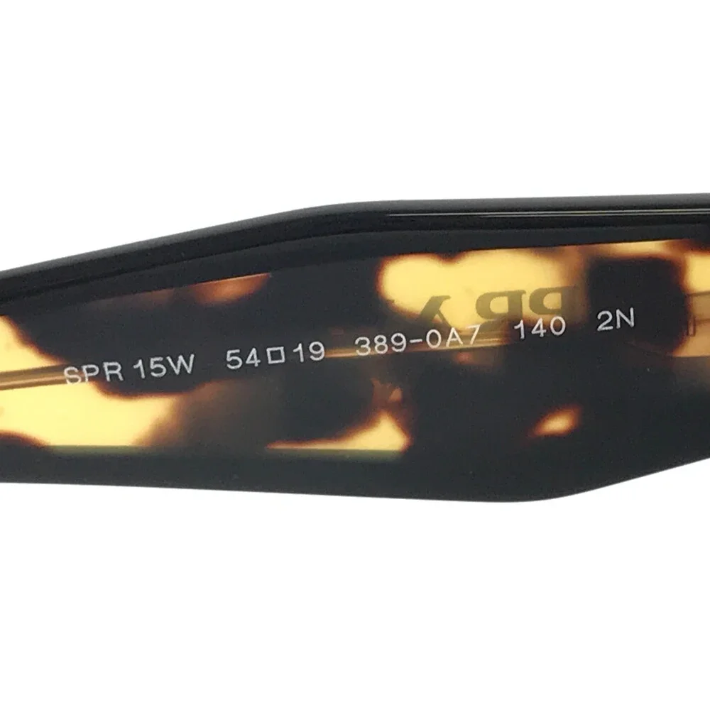 Prada Sunglasses SPR15W 389-0A7 Black Tortoise Frames with Gradient Gray Lenses